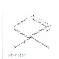 LED apgaismojums zem izlietnes ar sensoru Kame 100cm, UWL/100
