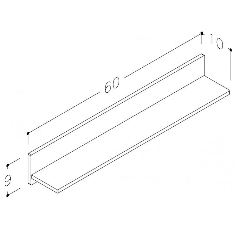 Vannas istabas plaukts Kame 60cm, AC1601-60/H16