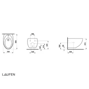 Bidē piekaramais Laufen IL Bagno Alessi ONE, 830971
