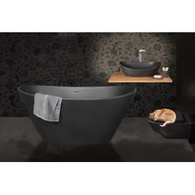 Brīvi stāvoša vanna PAA AMORE 1600x850, silkstone graphite, VAAMS/01