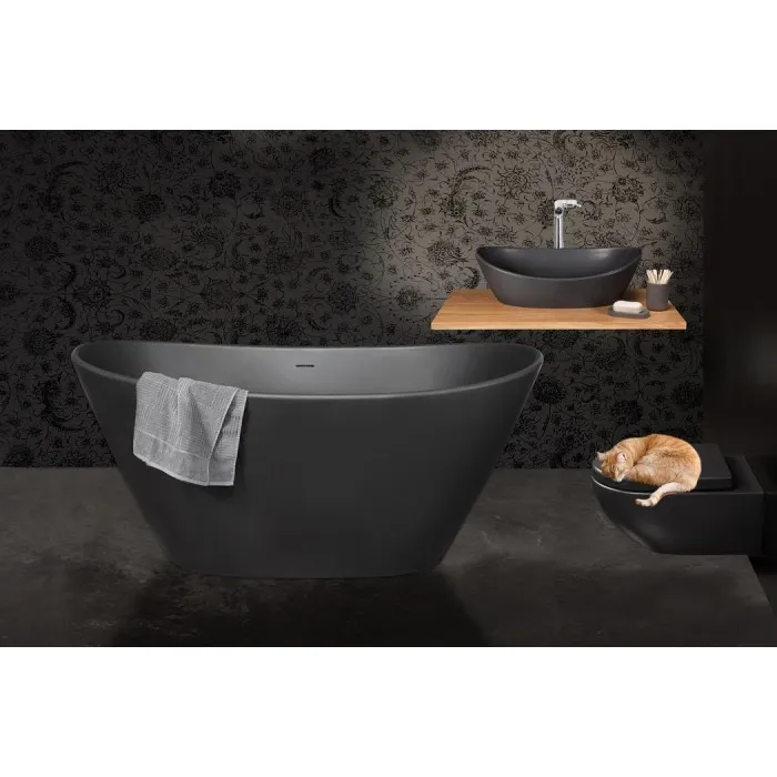 Vannas istabas uzliekamā izlietne PAA AMORE GRAPHITE 600x370mm, IAMS/01
