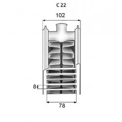 Tērauda paneļu apkures radiators PURMO Compact 22 300x2600