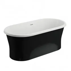Brīvi stāvoša vanna Polimat AMONA NEW NERO 150x75 cm, 00335