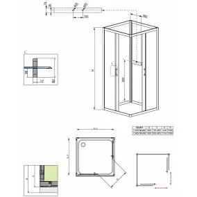 Dušas kabīne Radaway Premium Plus C+2S 80x80 cm caurspīdīgs/brūns
