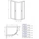 Asimetriska dušas kabīne Radaway Premium Plus E 90x80cm