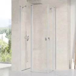 Dušas stūris kvadrātveida RAVAK Chrome 2xCRV2 110x110cm, satīns