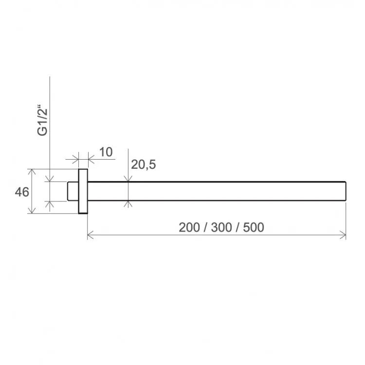 Dušas galvas turētājs RAVAK 30cm 704.21BLM, X07P677