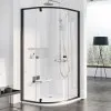 Dušas stūris pusapaļš RAVAK PIVOT PSKK3 90x90cm, melns
