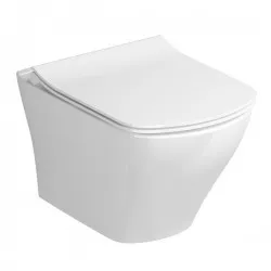 Tualetes poda vāks ar Soft Close Ravak Classic Slim, balts X01673