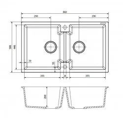 Virtuves izlietne Reginox Amsterdam 20 86x56cm, R30998