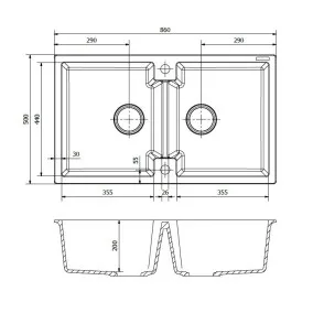 Virtuves izlietne Reginox Amsterdam 20 86x56cm, R30998