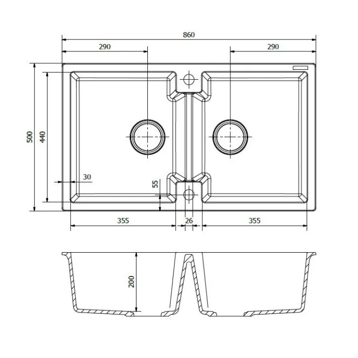 Virtuves izlietne Reginox Amsterdam 20 86x56cm, R30998