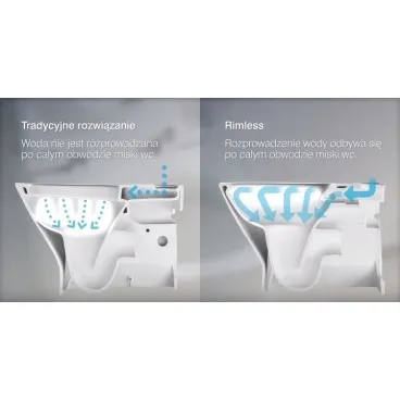 Tualetes pods piekaramais Roca Nexo Rimless ar soft close vāku