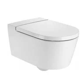 Tualetes pods piekaramais Roca Inspira Round Rimless ar Soft Close vāku