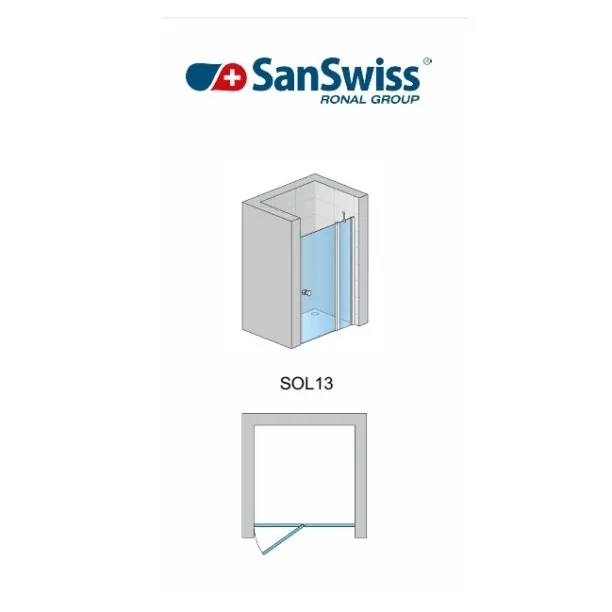 Dušas durvis SanSwiss SOLINO SOL13 140 cm
