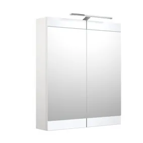Vannas istabas skapītis ar spoguli un LED apgaismojumu SERENA Retro 60 cm, 1302311
