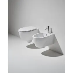 Tualetes pods piekaramais Simas LFT Spazio Rimless ar vāku, LFT18