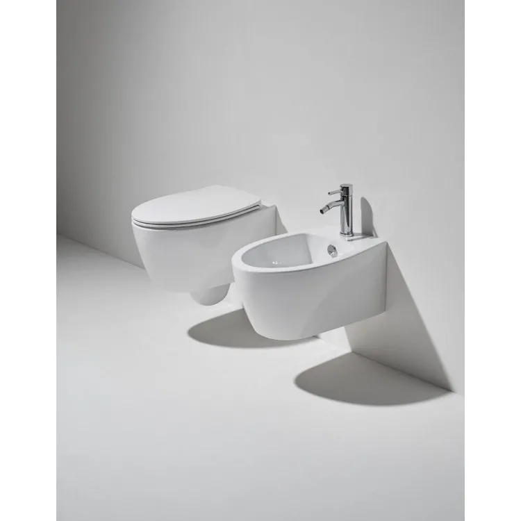 Tualetes pods piekaramais Simas LFT Spazio Rimless ar vāku, LFT18