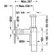 Izlietnes sifons teleskopisks TRES 1 1/4x32, 10710342AC