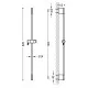 Dušas stienis TRES 800mm, 03463701AC