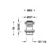 Sifona izplūde TRES 1 1/4 Click-Clack 37mm, hroms, 134215025