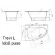 Stūra vanna Vispool TREVI L 150x95 L/K