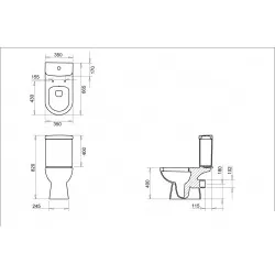 Tualetes pods Turavit Alize ar Soft Close vāku, 14T60066004K