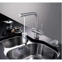 Virtuves izlietnes maisītājs dzeramajam ūdenim BLUE WATER ZARA INOX
