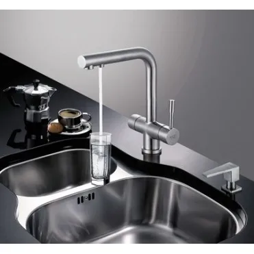 Virtuves izlietnes maisītājs dzeramajam ūdenim BLUE WATER ZARA INOX