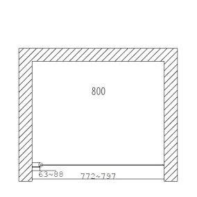 Dušas durvis Duschy Door 80 cm, 5234-80