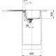 Virtuves izlietne FRANKE CENTRO 78x50 cm, CNG 611-78, onyx