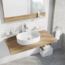 Vannas istabas uzliekamā izlietne Ravak Ceramic 550 O Slim 55x37cm