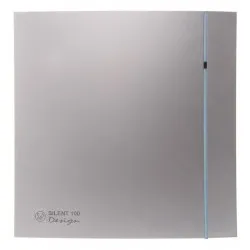 Sadzīves ventilators S&P Silent Design 100CHZ, mitruma sensors, silver