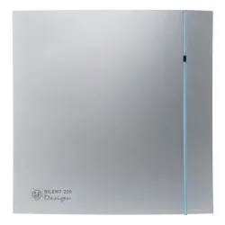 Sadzīves ventilators S&P Silent Design 200CHZ, mitruma sensors, silver