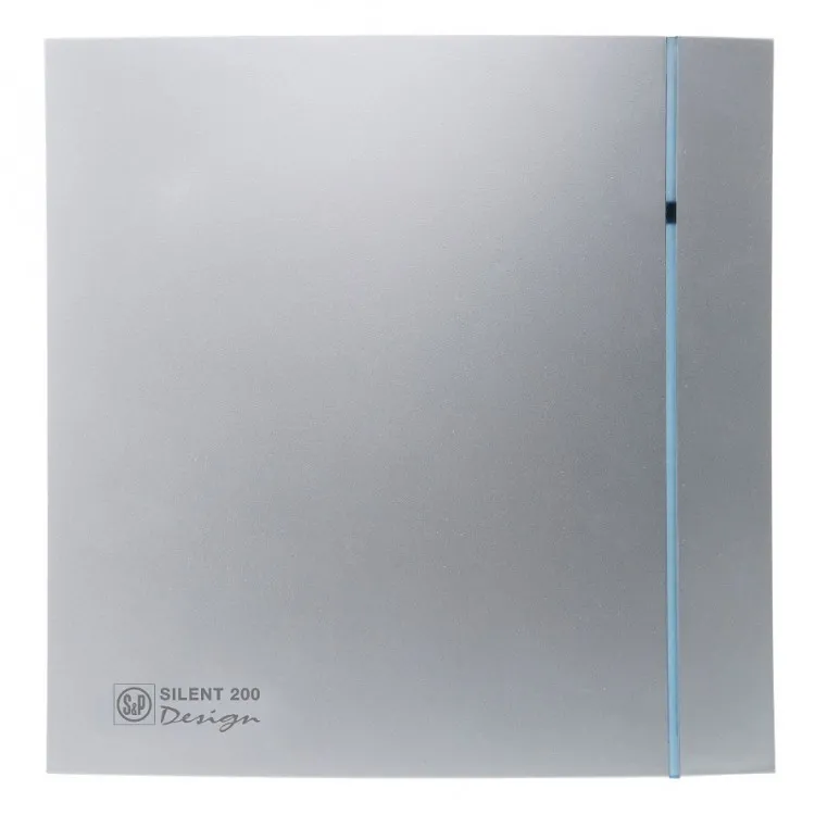 Sadzīves ventilators S&P Silent Design 200CRZ, ar taimeri, silver