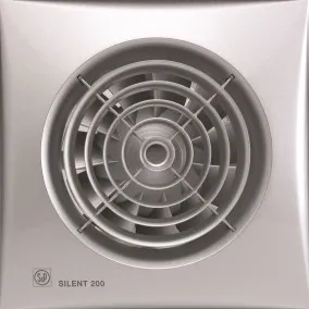 Sadzīves ventilators S&P Silent Silver 200CRZ, ar taimeri, silver