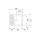 Virtuves izlietne FRANKE Eurostar 58x51 cm, ETN 611-58 ar ventili