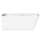 Stūra vanna PAA QUADRO CORNER D 1600x750, balta