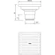 Traps ar klapi TRES 100mm, 03474007