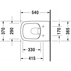 Tualetes pods piekaramais Duravit DuraStyle ar Soft Close vāku 253809000