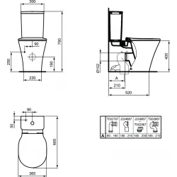 Tualetes pods Ideal Standard Connect Air ar Soft Close vāku
