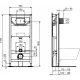 Iebūvējamais rāmis tualetes podam Ideal Standard WC ar melnu pogu,R020467/0115A6