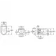 Tualetes pods piekaramais Roca Meridian Rimless A34H240000