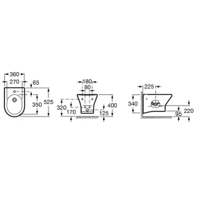 Bidē piekaramais Roca Nexo A357645000