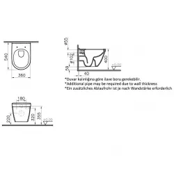 Tualetes pods piekaramais Vitra S50 Rim-ex ar Soft Close vāku, 5956B