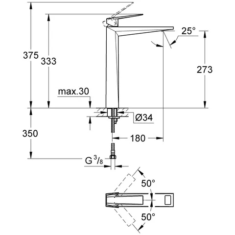 Izlietnes maisītājs Grohe Allure Brilliant, 333, 23114 000