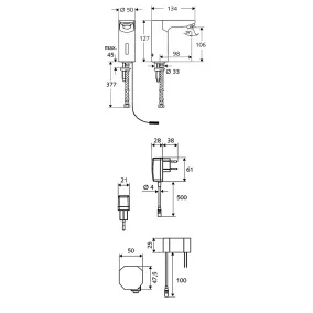 Izlietnes maisītājs SCHELL CelisE 220V, 012310699