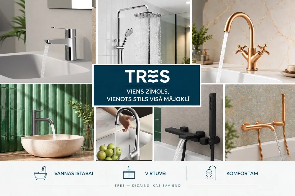 TRES jaucējkrāni – spāņu dizains, kvalitāte un tehnoloģijas, kas strādā tavā labā.
